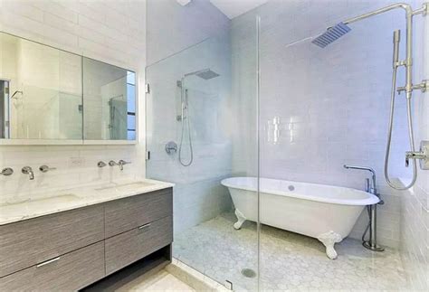 Tub Inside Shower Design Ideas Clawfoot Tub Shower Small Bathroom