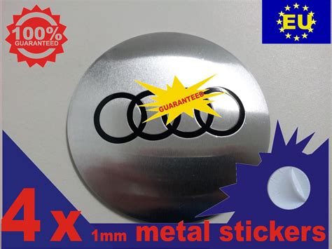 X Audi Metal Stickers Wheel Center Caps Hub Rims Fit Most Etsy