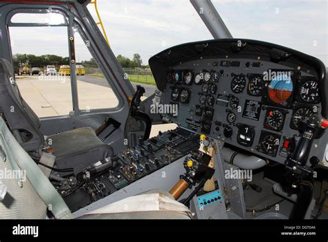 Cockpit of a helicopter Stock Photo - Alamy