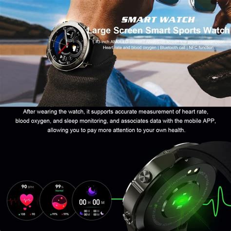 Lemfo Dm Smartwatch Amoled Display Bluetooth Connection Call Ip