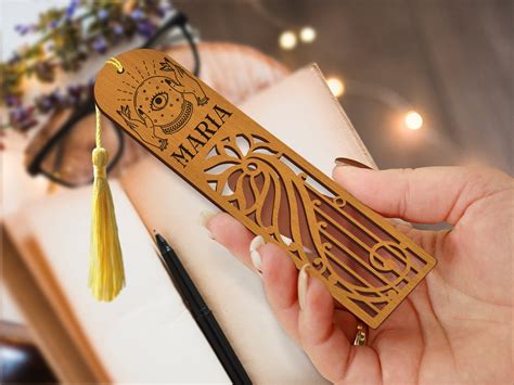 Personalized Wood Bookmarks With Tassel Custom Engraved Wood Bookmarks