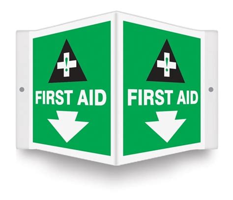 First Aid With Graphic Projecting Sign Hcl Labels