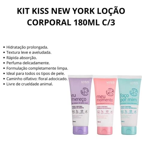 Kit Kiss New York Loção Corporal 180ml C 3