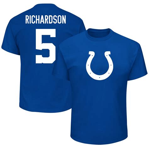 Men S Fanatics Anthony Richardson Royal Indianapolis Colts Big And Tall Player Name And Number T