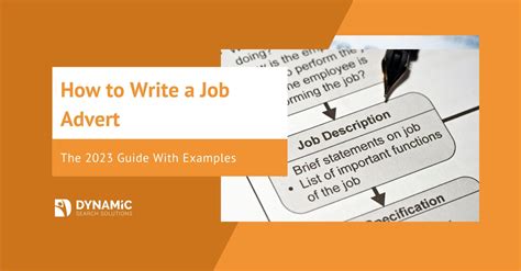 How To Write A Job Advert With Examples In 2023 Dynamic Search