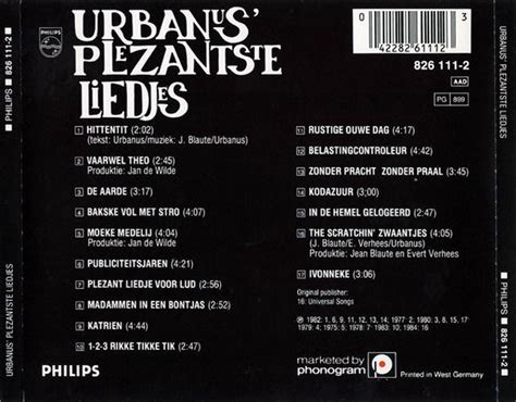 Plezantste Liedjes Urbanus Cd Album Muziek Bol