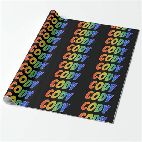 Rainbow First Name Cody Fun And Colorful Wrapping Paper Zazzle