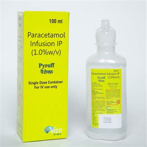 Vito Pyroff Paracetamol Infusion Ip Packaging Size Ml Dose