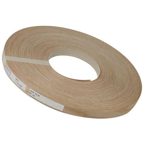 Cedan Wood Trim 7/8 in. x 250 ft. Natural Red Oak Pre-Glued Edge ...