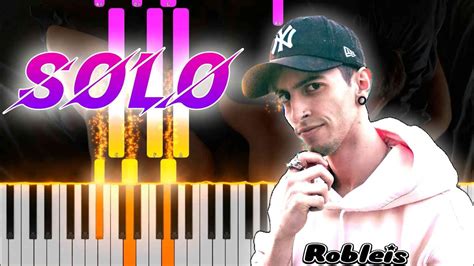 Robleis Solo Piano Tutorial Instrumental Karaoke Letra Youtube