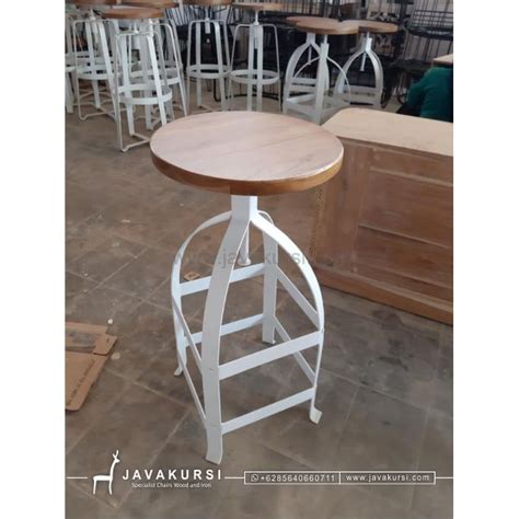 Stool Kursi Industrial Rangka Besi Furniture Mebel Jepara Jual