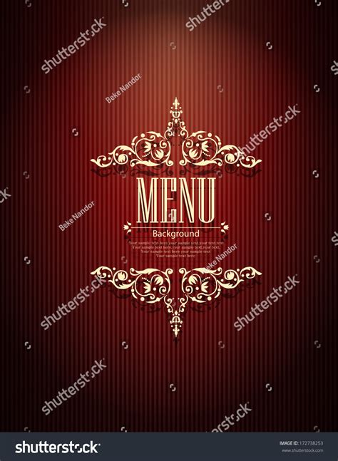 Restaurant Menu Design Stock Vector Royalty Free 172738253