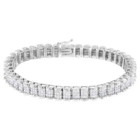 14k Yellow Gold 5 0 Carat Diamond Tennis Bracelet For Sale At 1stdibs