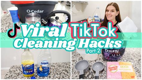 TIKTOK CLEANING HACKS TESTING VIRAL TIKTOK CLEANING HACKS PART 2