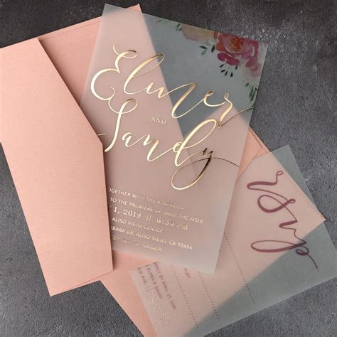 Rose Gold Wedding Invitation Template Free