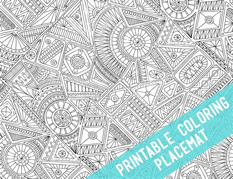 Printable Coloring Placemats The Crafting Chicks