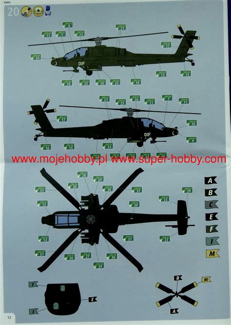 AH 64A Apache Model Set Model Do Sklejania Revell 63824