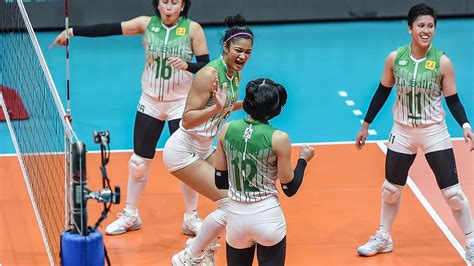 Dlsu Lady Spikers On The Brink Of Round Sweep In Beating Adu