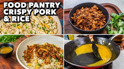 Food Pantry Turning Canned Goods Into Crispy Pork And Rice Recipe Youtube