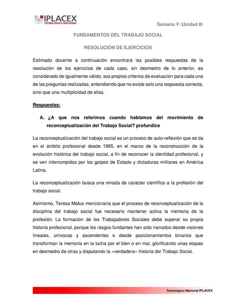 Ejercicio Uno Semana V Unidad Iii Tecnol Gico Nacional Iplacex