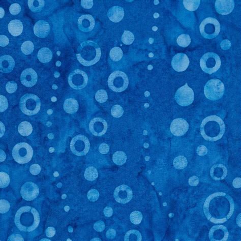 Remnant X Cm Timeless Treasures Blue Batik Fabric With