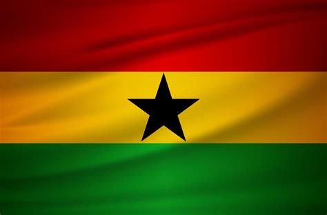 Realistic Ghana flag design background vector. Ghana Independence Day design 18903623 Vector Art ...