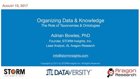 Smart Data Webinar Organizing Data And Knowledge The Role Of