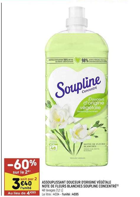 Promo Assouplissant Douceur D Origine V G Tale Note De Fleurs Blanches