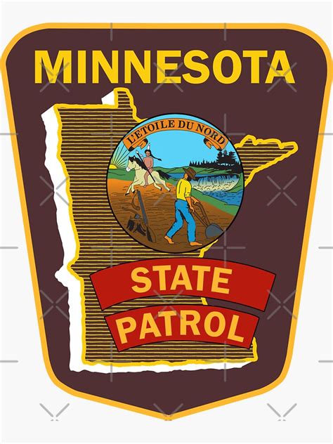 "Minnesota State Patrol - Police Logo Shield, Emblem, patch" Sticker ...