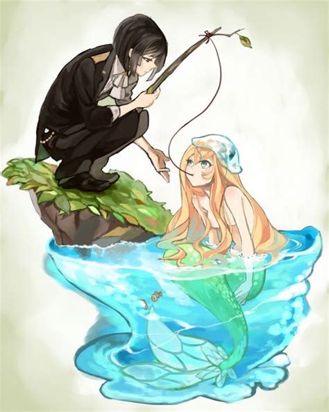 Fishing For Mermaids Mermaid Artwork Anime Mermaid Mermaid Anime