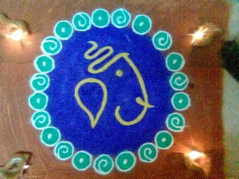 Ganesh Rangoli Designs for Diwali 2017 - Best Ganesha Rangoli Designs - 2017 Diwali Wala Funda