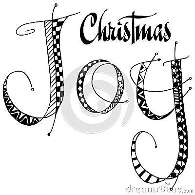 Christmas Joy Word Art Stock Photo - Image: 3676370