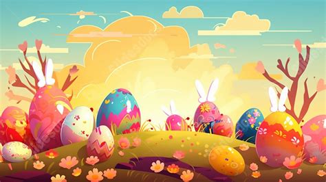 Easter Eggs Bunny Powerpoint Background For Free Download - Slidesdocs