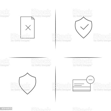 網路安全簡單線性圖示集簡單大綱圖示向量圖形及更多信用卡圖片 信用卡 圖標集 圖示 Istock