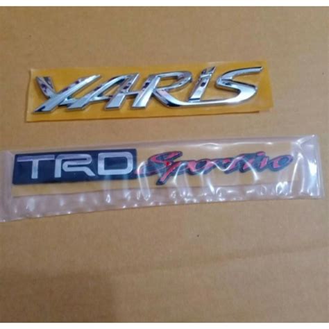 Jual Emlem Tulisan Yaris Trd Sportivo Paket Shopee Indonesia