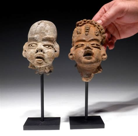 Pre Columbian Olmec Art Figures Ceramics Bust Head