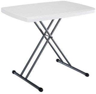 Lifetime Adjustable Folding Laptop Table Tv Tray Inch White