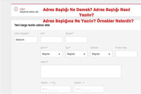 Adres Başlığı Ne Demek Adres Başlığı Kısmına Ne Yazılır Gncbilgi