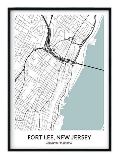 Fort Lee Map Poster - Your City Map Art - Positive Prints