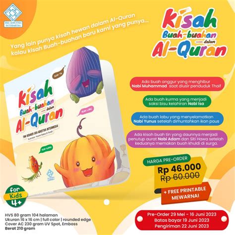 Jual Kisah Buah Buahan Dalam Al Quran Era Kab Sleman Buku Anak