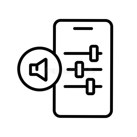 Sound Outline Icon Adjustment Button Linear Symbol Media Settings