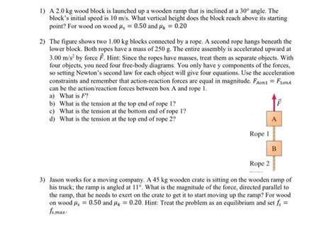 Solved A Kg Wood Block Is Launched Up A Wooden Ramp Chegg