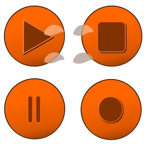 Orange Glossy Buttons Png Svg Clip Art For Web Download Clip Art