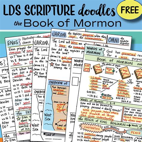 FREE LDS Scripture Doodles | Come Follow Me | Book of Mormon | Lds ...