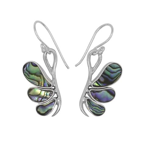 Dancing Wings Earring With Paua Abalone Ier Pw