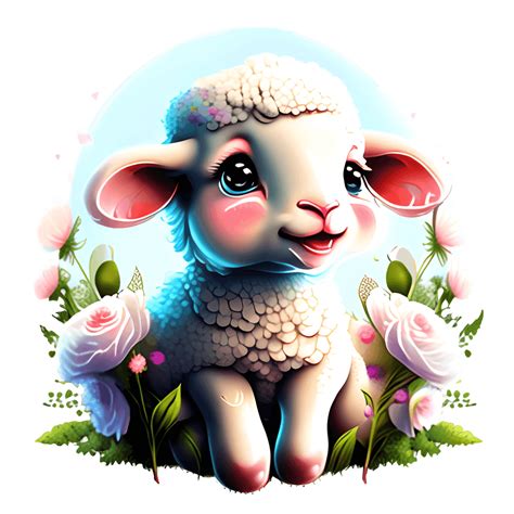 Cute Baby Lamb Graphic · Creative Fabrica