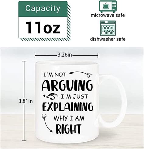 Taza de café con texto en inglés Im Not Arging IM Just Explaining