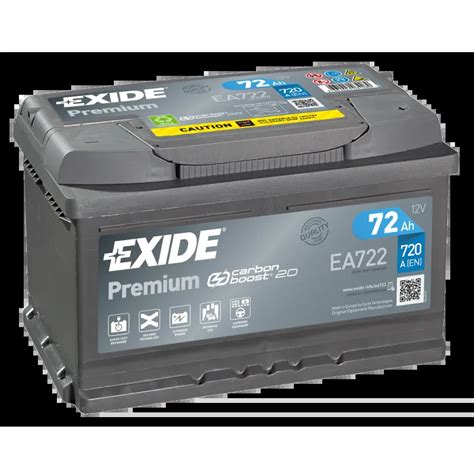 Exide EA722 batterie de démarrage Exide 72Ah 12V