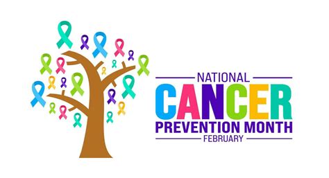 February Is National Cancer Prevention Month Background Template Holiday Concept Background