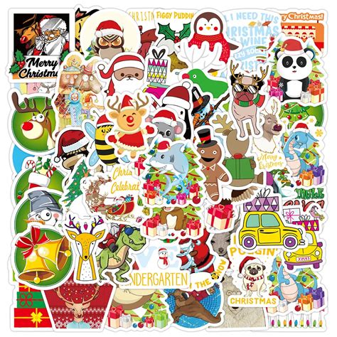 Pcs Cartoon Cute Santa Claus Weihnachten Aufkleber Diy Telefon